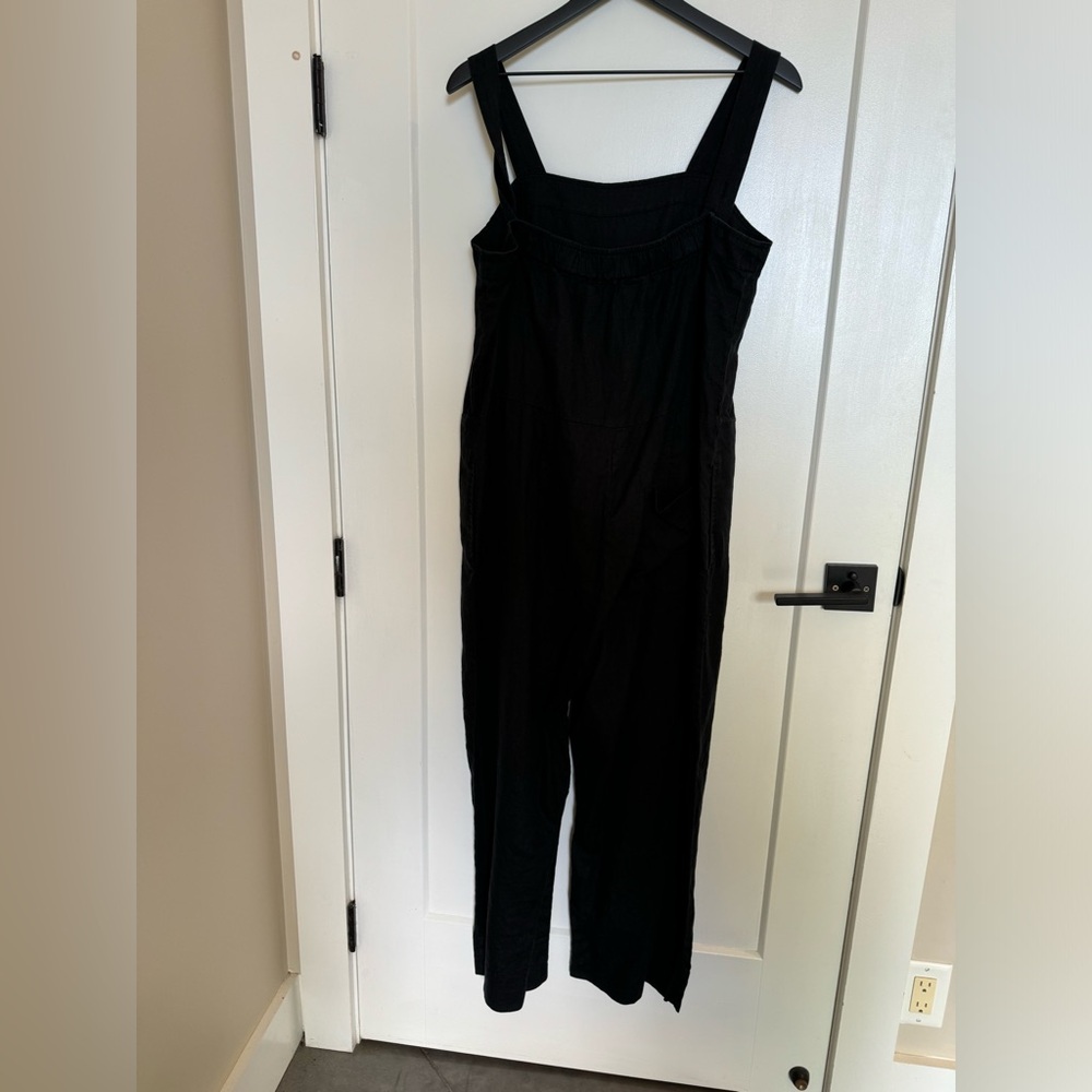 Quince 100% European Linen Square Neck Jumpsuit